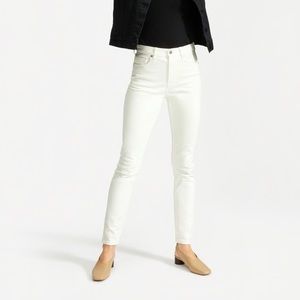 Everlane white high rise skinny jeans